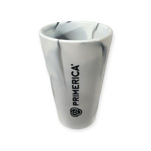 Silipint 16 oz white marble silicone pint cup